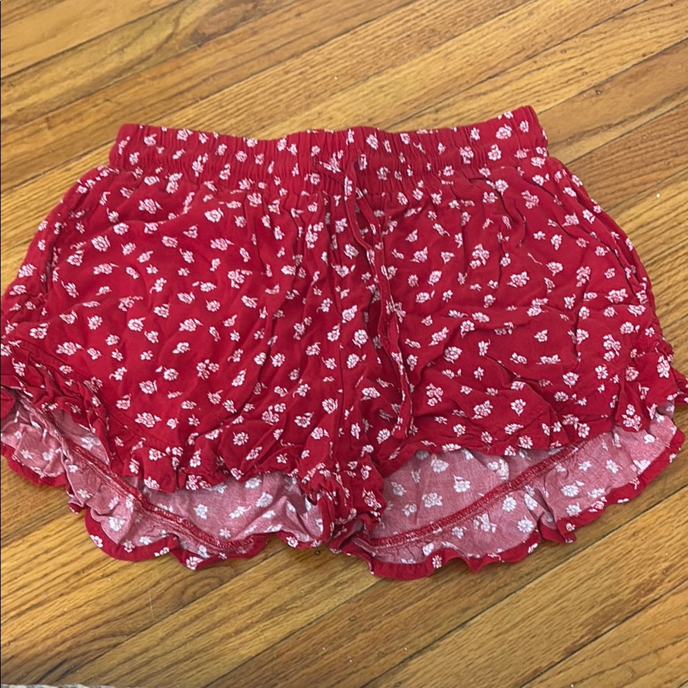 Hollister Red Floral Women's Shorts